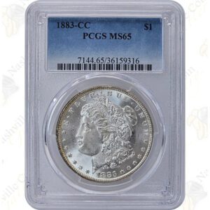 1883-CC Morgan Silver Dollar, PCGS MS65