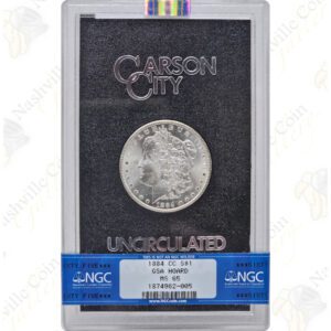 1884-CC GSA Morgan Silver Dollar -- NGC MS65