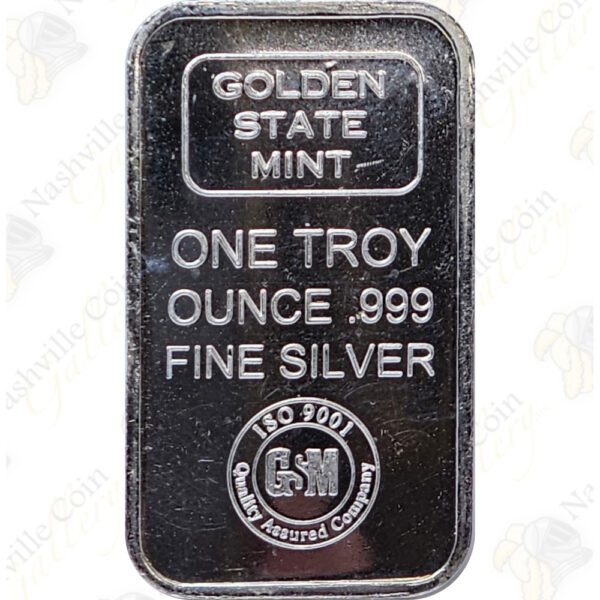 Golden State Mint 1 oz .999 fine silver bar