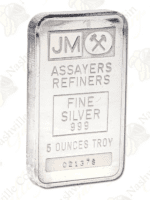 Johnson Matthey 5 oz .999 fine silver bar