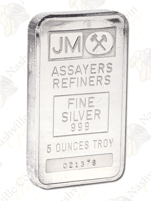 Johnson Matthey 5 oz .999 fine silver bar