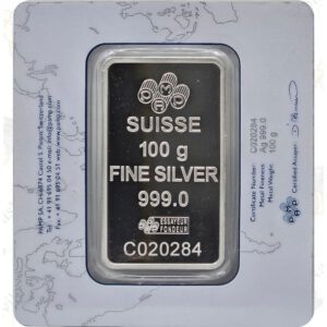 PAMP (Lady Fortuna) 100 gram .999 fine silver bar