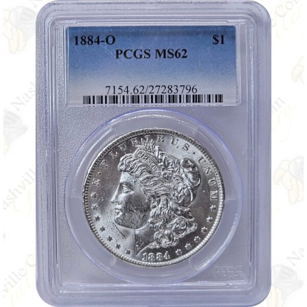 Pre-1921 Morgan Silver Dollar -- PCGS or NGC MS62