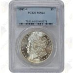 Pre-1921 Morgan Silver Dollar, PCGS or NGC MS64