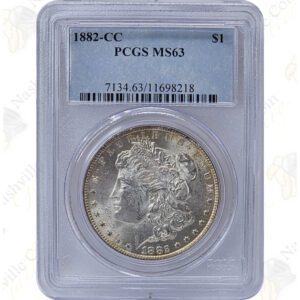 1882-CC Morgan Silver Dollar, PCGS MS63