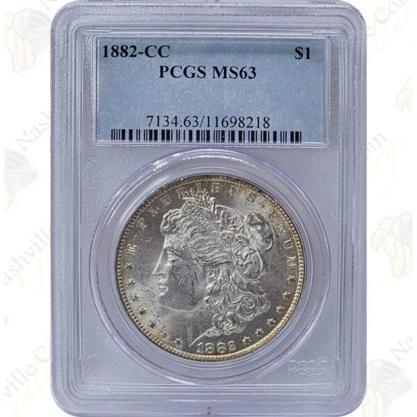 1882-CC Morgan Silver Dollar, PCGS MS63