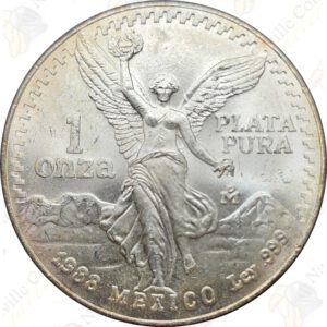 1988 Mexico 1 oz .999 fine silver Libertad