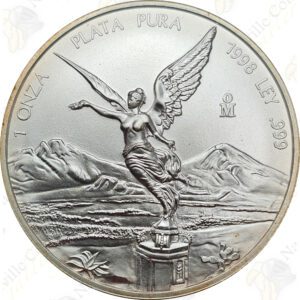 1998 Mexico 1 oz .999 fine silver Libertad