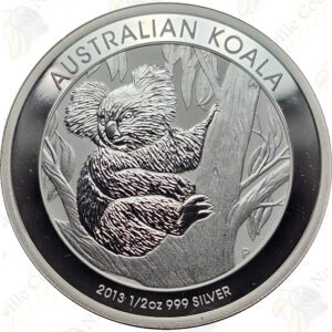 2013 Australia 1/2 oz .999 fine silver Koala