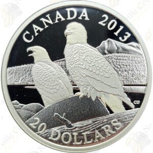 2013 Canada 1 oz silver Bald Eagle "Lifelong Mates"