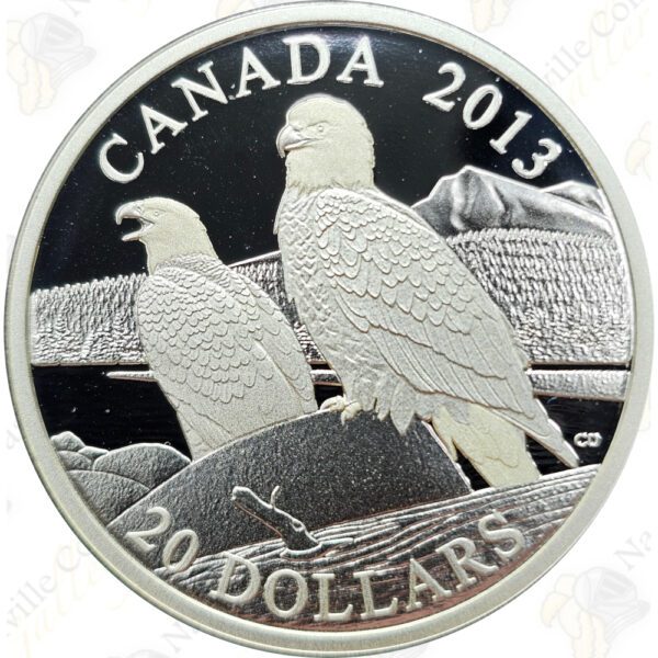 2013 Canada 1 oz silver Bald Eagle "Lifelong Mates"