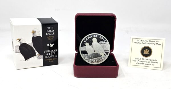 2013 Canada 1 oz silver Bald Eagle "Lifelong Mates"