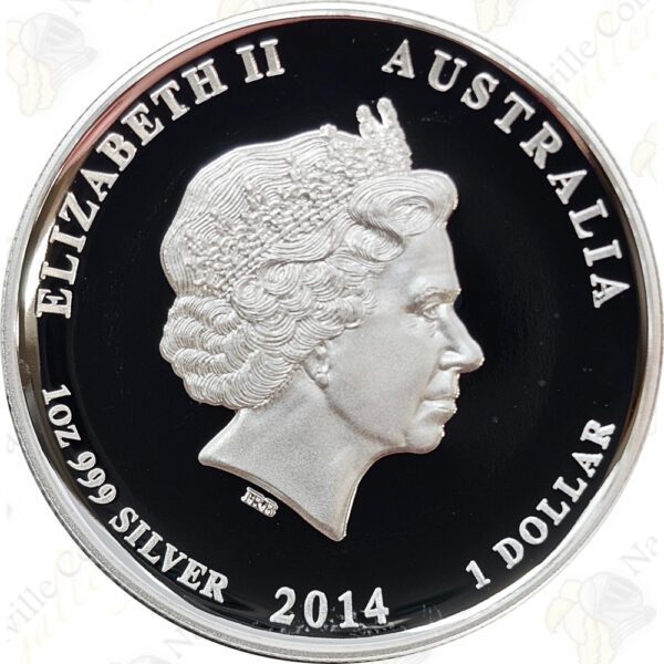 2014 Australia 1 oz .999 fine silver Lunar Series 2 Year of the Horse -- Proof (High Relief)