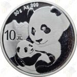 2019 30 gram CHINESE SILVER PANDA - 10 YUAN - UNCIRCULATED