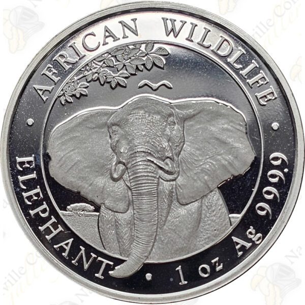 2021 Somalia 1 oz .9999 fine silver Elephant