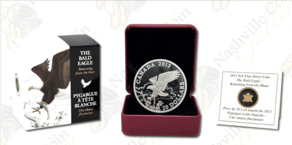 2013 Canada 1 oz silver Bald Eagle "Returning To The Nest"
