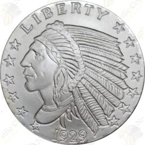 Golden State Mint Incuse Indian 2 oz .999 fine silver round