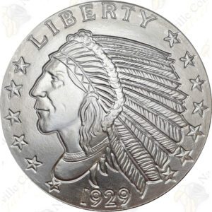 Golden State Mint Incuse Indian 5 oz .999 fine silver round