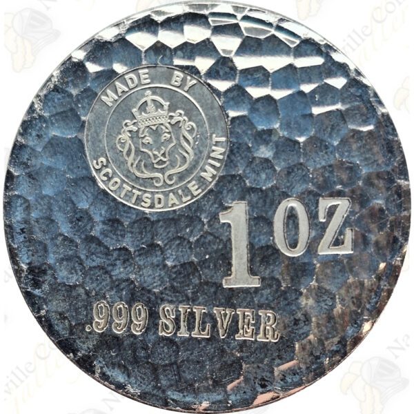 Scottsdale Mint 1 oz .999 fine silver Tombstone round