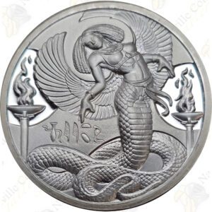 Elemetal Egyptian Gods series "Wadjet" -- 2 oz .999 fine silver