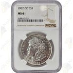 1882-CC Morgan Silver Dollar, NGC MS61