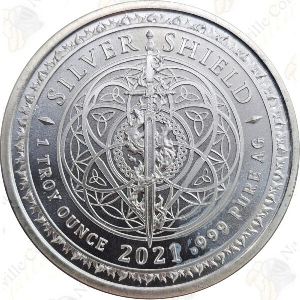 2021 Silver Shield "Rising Virtues" 1 oz .999 fine silver round