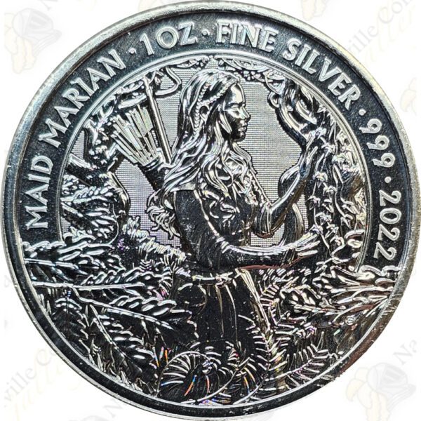 2022 Great Britain 1 oz .999 fine silver Maid Marian