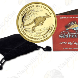 2012 Australia 1/10 oz Proof Gold Red Kangaroo