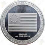 Betsy Ross Freedom 1 oz .999 fine silver round