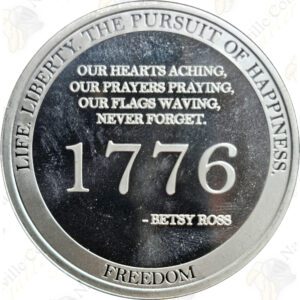 Betsy Ross Freedom 1 oz .999 fine silver round