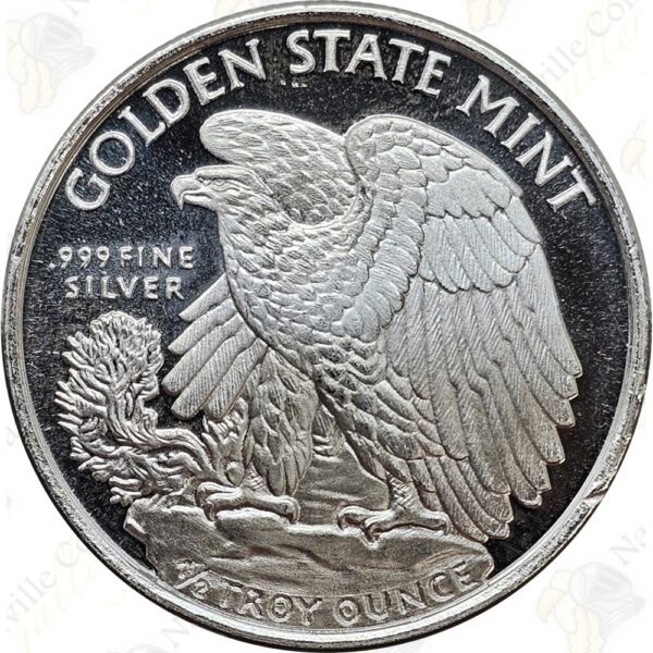 Golden State Mint 1/2 oz .999 fine silver round - Walking Liberty design