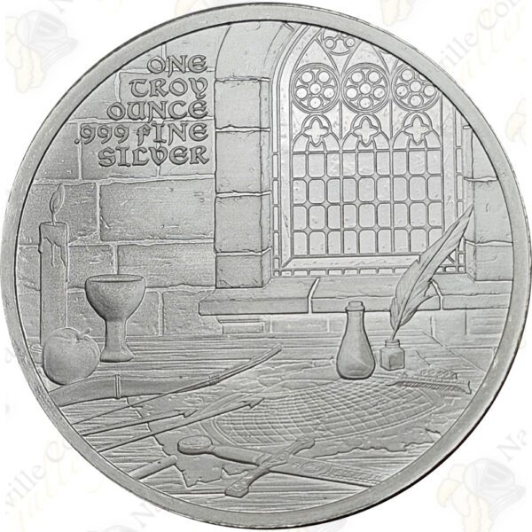 SilverTowne "Medieval Legends" 1 oz .999 fine silver Holy Grail