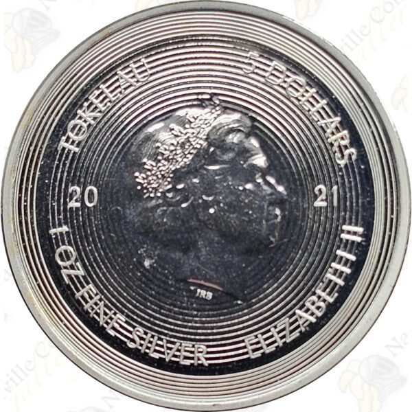 2021 Tokelau 1 oz "Icon" fine silver round -- Mona Lisa