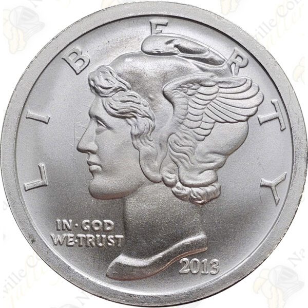 Mercury Dime design 1 oz .999 fine silver round