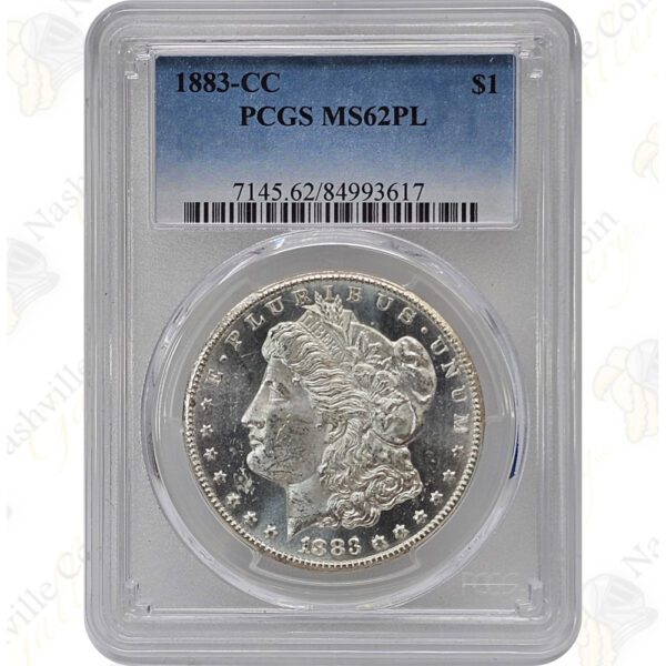 1883-CC Morgan Silver Dollar, PCGS MS62PL