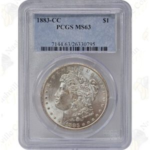 1883-CC Morgan Silver Dollar, PCGS MS63