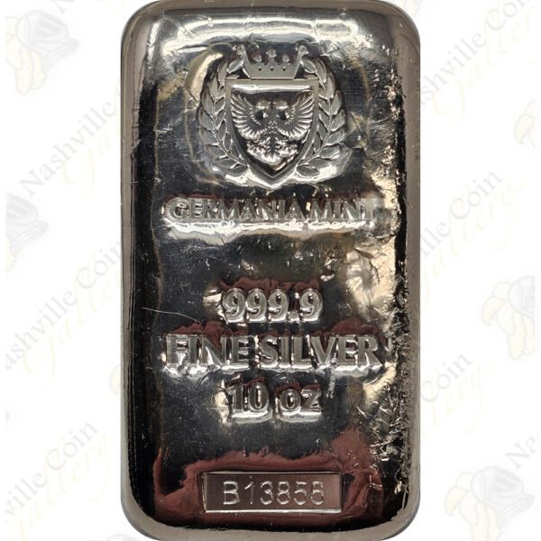 Germania Mint 10 oz .9999 fine silver bar