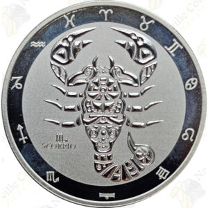 2021 Tokelau 1 oz silver Zodiac series -- Scorpio