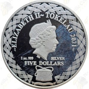 2021 Tokelau 1 oz silver Zodiac series -- Taurus