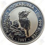 1997 Australia 1 oz .999 fine silver Kookaburra