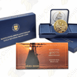 2020 US Mint Mayflower 400th Anniversary 1/4 oz Gold Reverse Proof Coin