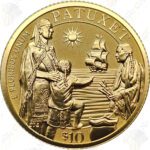 2020 US Mint Mayflower 400th Anniversary 1/4 oz Gold Reverse Proof Coin