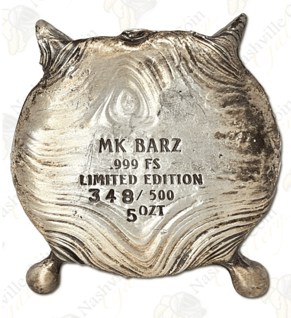 MK BarZ and Bullion 5 oz "Skull and Swords" silver bar (serialized)