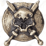 MK BarZ and Bullion 5 oz "Skull and Swords" silver bar (serialized)