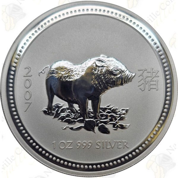 2007 Australia 1-oz Lunar Series 1 Year of the Pig