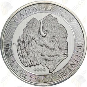 2019 Canada $8 1.25 oz .9999 fine silver Bison