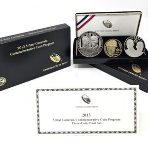 2013 5-Star Generals 3-pc Commemorative Gold and Silver Proof Set