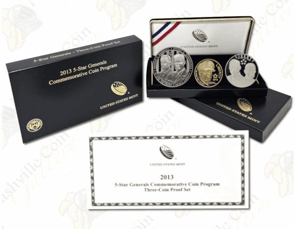 2013 5-Star Generals 3-pc Commemorative Gold and Silver Proof Set
