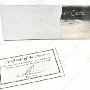 Pyromet 1 oz .999 fine silver card bar