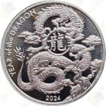 2024 ASAHI Lunar Series 1 oz .999 fine silver Year of the Dragon